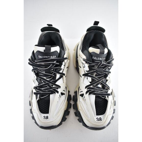 Balenciaga Track Sneaker Black White Distress Worn Out Platform Flat Trainer 38 - Picture 4 of 8